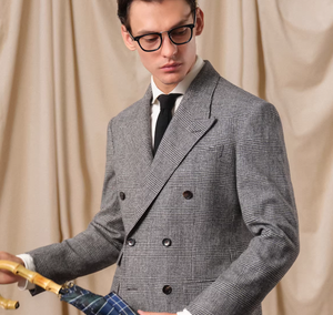 Traje de Lana para Hombre, Color Gris Claro, con Doble Botonadura, Silueta Retro Entallada, la Pieza Definitiva para <span class=keywords><strong>el</strong></span> <span class=keywords><strong>Caballero</strong></span> Moderno - Product Image 2