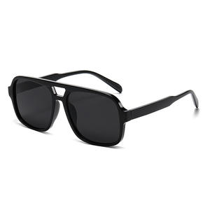 Gafas de Sol Retro de Doble Puente 2025 Montura Grande Lentes de PC UV400 Anti-UV Estilo Piloto para Hombre y Mujer - Product Image 2
