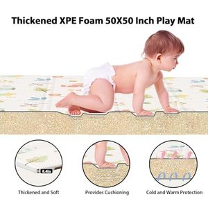<span class=keywords><strong>Tapis</strong></span> de jeu pour bébé en mousse XPE à motifs mignons, sans BPA, <span class=keywords><strong>tapis</strong></span> de jeu pliables en trois parties pour enfants - Product Image 5