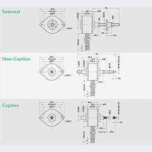 Moteur pas à pas à aimant permanent PrimoPal de petite taille 5~12V 275N 46byz 46mm 2 phases 4 fils non-tirant <span class=keywords><strong>Mini</strong></span> moteur pas à pas PM Actionneur linéaire - Product Image 5