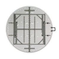 Table ronde pliable en plastique ZDZ-12 multi-tailles (4 pieds, 5 pieds, 6 pieds) pour la restauration et la location