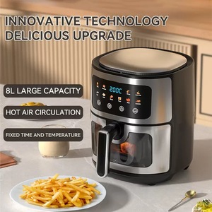 Freidora de Aire Inteligente de Acero Inoxidable de 8L con Pantalla Táctil Moderna, Ahorro de Energía, 1400W de Alta Potencia, Pantalla LED, para Asar y Rostizar en el Hogar - Product Image 1