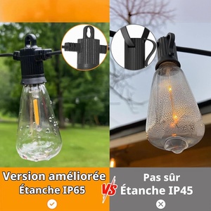 Popular G40 IP65 Waterproof Flexible Sturdy Style Outdoor String Lights Christmas Warm White Garland Party Wedding Home <b>Fence</b> - Product Image 2