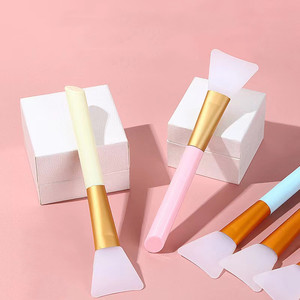 Custom <b>Silicone</b> Face Mask Brush Soft Clay Mask Applicator Gold Black Pink Beauty <b>Tool</b> - Product Image 1