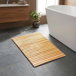 Tapis de bain rectangulaire en bois d'acacia écologique, résistant à l'eau et antidérapant, pour hôtel et décoration intérieure - Product Image 3