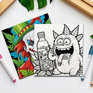 Livre de coloriage Clown Horror Trippy Stoner Art livre de coloriage livre de coloriage imaginatif pour les amateurs d'art - Product Image 3
