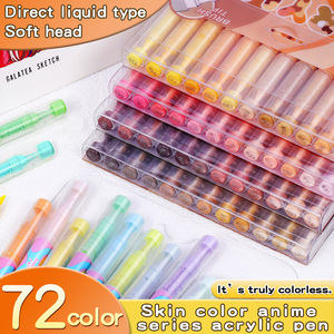 Nueva llegada 72 tonos de piel colores Punta de pincel pintura acrílica rotuladores <span class=keywords><strong>para</strong></span> pintura de roca, cerámica - Product Image 5