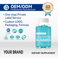 Gummies de créatine monohydrate personnalisées OEM sous marque privée – Gummies infusées à la créatine pour l'énergie avant l'entraînement – Suppléments à base de plantes