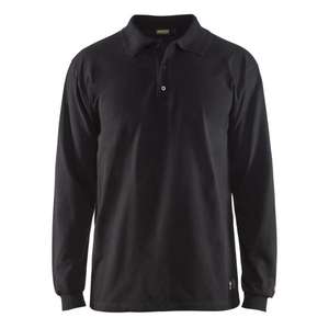 BLAKLADER - 337417269900S Polo à manches longues ignifuge Noir-EAN 7330509392737 FLAME RESISTANT WORKWEAR - Product Image 1