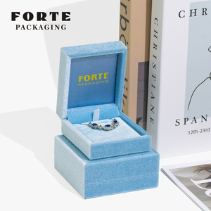 Boîte de présentation de bijoux de luxe en velours pour bracelets, colliers, boucles d'oreilles et bagues, personnalisable avec logo, vente en gros - Product Image 3