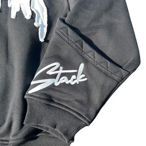 Sweats à fermeture éclair brodés pour hommes de haute qualité 100% coton à capuche lavé Technics coupe surdimensionnée imprimé - Product Image 3