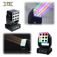 XJ Factory Direct Nouveau projecteur à tête mobile 9 matrices 120W RGBW 4-en-1 DMX512 IP33 8000 Lumens avec LED auxiliaire pour éclairage de scène DJ Disco