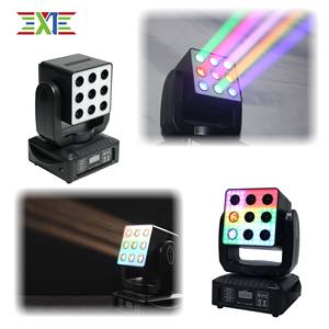 XJ工場直販 新型9マトリックスムービングヘッドライト 120W RGBW 4in1 DMX512補助LEDステージ照明 DJディスコナイトクラブイベント用 - Product Image 1