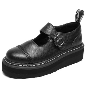 <span class=keywords><strong>Botines</strong></span> de Moda <span class=keywords><strong>para</strong></span> <span class=keywords><strong>Mujer</strong></span>, de Cuero Genuino, Tacón Grueso, Punta Redonda, Tallas Grandes, Suela Gruesa, Zapatos <span class=keywords><strong>para</strong></span> Caminar, <span class=keywords><strong>para</strong></span> Oficina y Universidad - Product Image 4