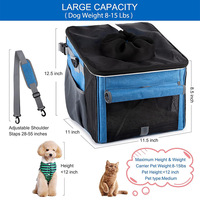 Sac à dos de transport pliable de luxe pour cochon d'Inde et petits animaux, panier de vélo avec fermeture éclair en fibre Oxford et métal