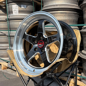 Cerchi Forgiati Stile S71 da 17-20 Pollici 5x120 5x114.3 Nero Lucido con Bordo Lavorato, Cerchi da Corsa per <span class=keywords><strong>Corvette</strong></span>, Mustang, Camaro - Product Image 1