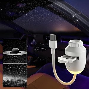 Projecteur de lumière nocturne USB portable 2-en-1 avec 3 films de projection pour la décoration de la chambre, du plafond et de la voiture - Product Image 1