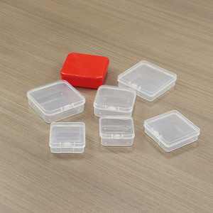 Transparent Square Plastic <b>Storage</b> <b>Box</b> With Lid For Jewelry And Small Parts PP <b>Material</b> Desktop Organizer - Product Image 1