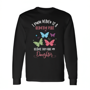 Ma fille est mon ange gardien au ciel, T-shirt à manches longues pour les mères en deuil - Product Image 2