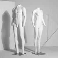 Mannequin de présentation sans tête en fibre de verre blanc mat 3D creux invisible détachable pour hommes et femmes
