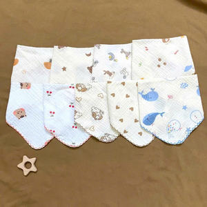 Lingette à épaules carrée en mousseline de coton pour nouveau-nés, 20x20cm, ultra douce, absorbante, imprimée, design textile doux et sûr pour bébé - Product Image 4