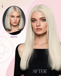Extensions de cheveux Nano Bead en cheveux humains blond blanc, extensions à anneaux Nano <span class=keywords><strong>pour</strong></span> les voyages, sans chaleur, sans colle, extensions à fusion à <span class=keywords><strong>froid</strong></span> - Product Image 3