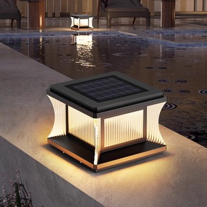 Solar Pillar <b>Light</b> Stainless Steel Waterproof Outdoor Lamp for Villa Courtyard Yard Fence Post - Product Image 1