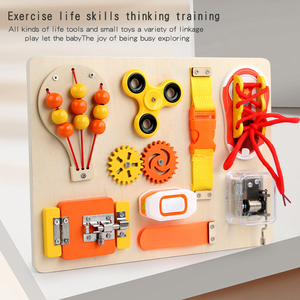 Gioco Educativo Multifunzionale <span class=keywords><strong>per</strong></span> <span class=keywords><strong>Bambini</strong></span> dai <span class=keywords><strong>5</strong></span> ai 7 <span class=keywords><strong>Anni</strong></span>, Giocattolo in Legno <span class=keywords><strong>per</strong></span> l'Apprendimento delle Abilità di Vita, Tavola Sensoriale - Product Image 5