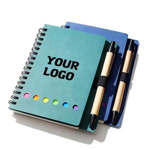 YS040 Customizable Logo Kraft Notepad <strong>with</strong> <strong>Pen</strong> Memo <strong>Sticky</strong> Notes <strong>Notebook</strong> Printed Promotion Custom Binder <strong>Notebook</strong> - Product Image 1