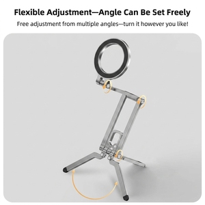 In Stock 2026 New Foldable Magnetic Portable Anti-Shake Phone Stand Factory Direct Aluminum Alloy for Desk &amp; Outdoor Use - Product Image 2