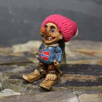 Figurine de troll viking en résine 3D peinte à la main, personnalisée, d'Éstonie, du Danemark, de Norvège, d'Islande, aimant de réfrigérateur 3D, souvenir nordique, troll élan