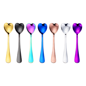 ช้อนกาแฟสแตนเลส 410 รูปหัวใจ สีทอง สำหรับคนกาแฟ ใช้เป็นของขวัญงานแต่งงาน - Product Image 5