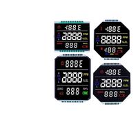 Layar LCD Segmen 7 Digit Reflektif TN Daya Rendah untuk Pena Lukis Grafiti Stereo 3D Otomatis