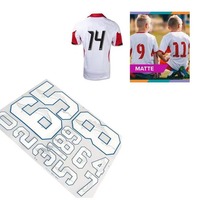 Transferts thermocollants en plastisol pour noms et numéros de maillots d'équipe, adaptés aux t-shirts de sport