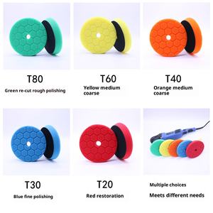 Patrón de diamante hexagonal textura de fútbol máquina DA/GA borde en ángulo almohadilla de esponja de poliéster para pulir detalles de automóviles - Product Image 6