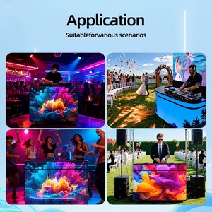 Écran LED portable flexible pour DJ Booth, bar de nuit, table incurvée, écran LED personnalisé, taille P186 P2 P25, mur vidéo LED pour DJ Booth - Product Image 5