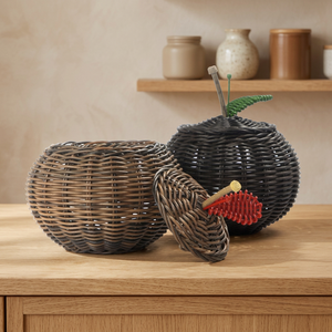 High Quality Wicker <b>Storage</b> Basket Fruit Bowls - Apple <b>Storage</b> Basket With Simple Elegant Modern Design From Cirebon West Java - Product Image 2