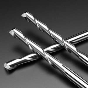 HUHAO 3.175mm 2 피리 나선형 엔드밀 다운 CNC 라우터 비트 밀링 커터 코팅 2432 - Product Image 2