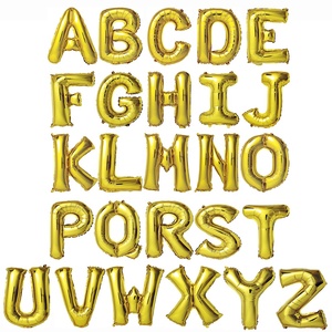 Nouveau dernier 2023 16 ''hélium grande lettre Alphabet numéro chiffres Figure feuille ballons pour fête saint valentin bébé douche mur déco - Product Image 3
