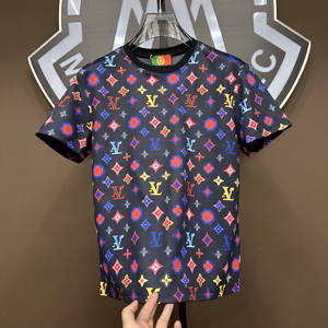 T-shirt da <span class=keywords><strong>uomo</strong></span> di grandi dimensioni e stile Casual Casual in cotone di ultima concezione stampata a maniche corte - Product Image 6