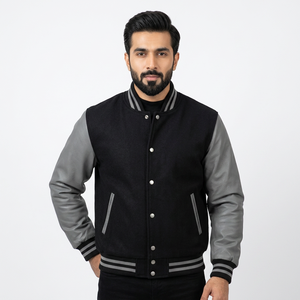 2024 <b>Top</b>-Quality Winter Wear Men's Genuine Leather Varsity Jacket - Product Image 1