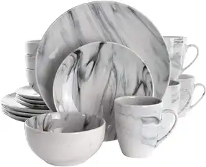 Juego de vajilla de cerámica con diseño de impresión popular, vajilla de porcelana, utensilios de cocina, 2022