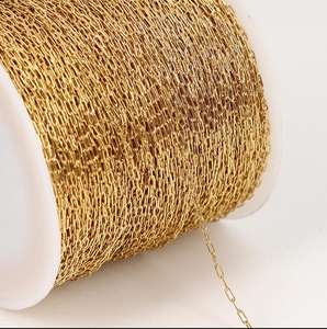 Chaîne fine en acier inoxydable à maillons cubains pour perles, maillons torsadés en forme de trombone, chaînes de perlage croisées pour la fabrication de bijoux DIY - Product Image 4