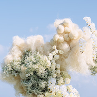 Dekorasi Pernikahan Bunga Buatan Seri Putih Berkualitas Tinggi, Bunga Baby's Breath dan Hydrangea untuk Pesta Pernikahan