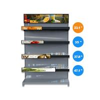 Écran publicitaire numérique étiré Android pour bord de rayonnage intérieur, ultra-large 23,1 pouces, avec affichage LCD et luminosité de 400 cd/m²