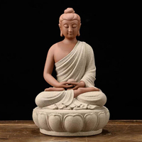 Fret inclus sculpture en céramique statue de bouddha assis thaïlandais pour la décoration intérieure