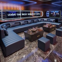 Canapé personnalisé pour KTV commercial, canapé d'angle de luxe léger pour cabine de bar, petit canapé de bar pour salle privée
