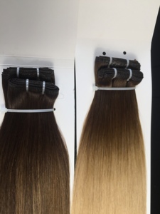 โรงงานขายส่งผมแท้คุณภาพสูงแบบธรรมชาติ Remy European Single Double Drawn P T P+T ผมแท้รัสเซีย Genius Weft ต่อผม - Product Image 4