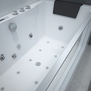 VIRPOL Luxueux Intérieur Rectangulaire Hydromassage Whirlpool <span class=keywords><strong>Spa</strong></span> Baignoire Grand Motif 1 Personne Capacité pour Hôtels Couples - Product Image 5