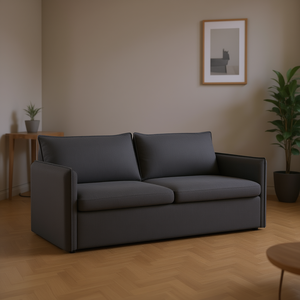 Sofá de Tres Plazas Living Boren en Tela Gris Oscuro, 77.17 X 32.28 X 33.46 Pulgadas, Mueble Moderno Tapizado para Sala de Estar - Product Image 2